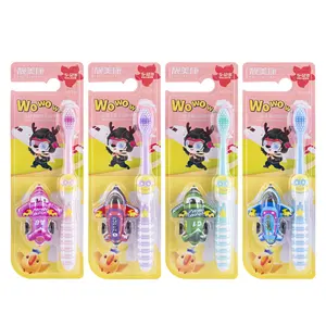 Cartoon baby toothbrush Kid Toothbrush child toothbrush with toy OF airplane