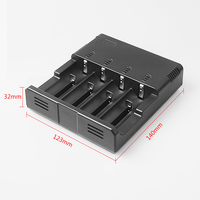 Chargeur de batterie intelligent à 4 emplacements pour batteries Li-ion 18650/26650/14500/16340, caméra, entrée USB DC, alimentation automatique, certifié CE/ROHS