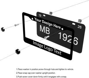 Chất Lượng Cao Hợp Kim Xe Giấy Phép Tấm Khung/Chủ Bìa Giấy Phép Tấm Khung Xe Số Giấy Phép Tấm Khung Với Biểu Tượng Tùy Chỉnh - Product Image 5