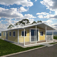 Maison pliante extensible prête à l'emploi de 40 pieds 20 pieds Villa préfabriquée pour l'extérieur-pour hôtels et kiosques