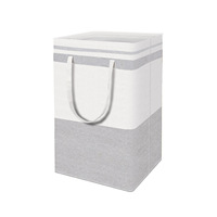 Panier à linge pliable grande capacité, panier à linge sale haut avec poignées allongées pour hôtel