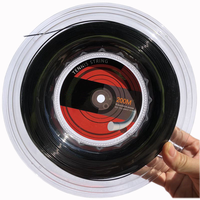 Corde de raquette de tennis en polyester de couleur pure, corde de rechange durable pour raquette dure, type de disque 200 m de long diamètre 1.25mm.