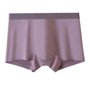 Nouveau Caleçon Boxer Tricoté Respirant pour Homme, 95% Modal, Taille Mi-Haute, Motif Uni, Logo à la Ceinture, Antibactérien, Anti-irritation Scrotale - Product Image 4
