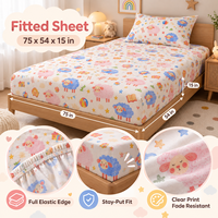 Vente en gros usine – Nouvel ensemble de draps plats 4 pièces en coton imprimé doux pour enfants, taie d'oreiller personnalisée, idéal pour cadeau, maison et école
