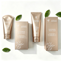 Tube souple de luxe personnalisé 100 ml or et argent pour soins de la peau, emballage vide pour correcteur, nettoyant visage, crème corporelle, lotion, avec bouchon à clapet