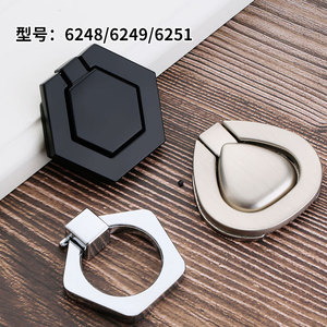 Zinc Alloy Cabinet <b>Handles</b> 6248 6249 Geometric Shape Hidden Snap For Drawer Furniture Hardware Easy Installation - Product Image 2