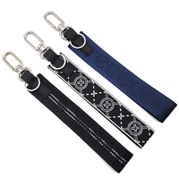Porte-clés de haute qualité, nouveau, avec logo jacquard personnalisé, sangle courte pour téléphone portable