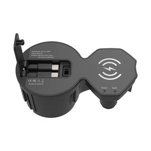 Caricatore Wireless Magnetico per <span class=keywords><strong>Audi</strong></span> Nuova A6L/A7L, Stazione di Ricarica Rapida Modificata per Accendisigari Centrale - Product Image 1