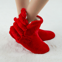 Femme Femme Femme Dames Hiver Fuzzy Rose Plush Indoor Home Anti-slipper Slipper Boots Booties With Sherpa Fleece Doublure