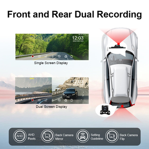 Estéreo portátil para automóvil <span class=keywords><strong>con</strong></span> <span class=keywords><strong>pantalla</strong></span> táctil, cámara para tablero, <span class=keywords><strong>pantalla</strong></span> inalámbrica Carplay para automóvil, reproductor de automóvil compatible <span class=keywords><strong>con</strong></span> IOS Carplay y Android Auto - Product Image 4