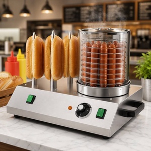 CUCINA - Máquina Eléctrica Comercial para Calentar y Cocinar Hot Dogs con 4 Rodillos, de Acero Inoxidable, para <span class=keywords><strong>Cine</strong></span>, Restaurantes y Servicios de Catering - Product Image 1