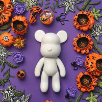 Sculpture d'ours fluide DIY populaire, ours en peluche fait à la main, modèle de jouet à colorier pour la décoration de la maison