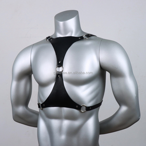 Herren Punk Dreieck PU-Leder Brustgeschirr Gothic Cosplay Körpergurt Nachtclub Bühnenauftritt Dekorativer Rückengurt - Product Image 3