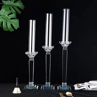 Bougeoir cylindrique Offre Spéciale de taille personnalisée Cheminée en verre Décoration de mariage simple Bougeoir transparent