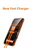 Câble de données tressé 60W Type C Nylon PD Câble de charge de couleur orange pour téléphone portable