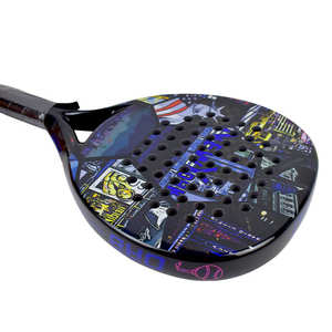 BON MARCHÉ chine fabrication 12K carbone diamant forme ronde pala de padel raquette - Product Image 2