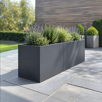 Bac à fleurs surélevé modulaire en métal galvanisé résistant aux UV pour extérieur, patio, terrasse, balcon