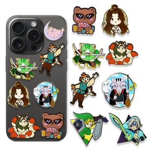 Chất Lượng Cao Biểu Tượng Tùy Chỉnh Dính Huy Hiệu Pin 3M Kim Loại Tùy Chỉnh Dễ Thương Phim Hoạt Hình Phim Hoạt Hình Cứng Mềm Men Điện Thoại Di Động Trường Hợp Sticker - Product Image 1