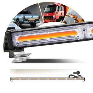 Luzes conduzidas do trabalho Caminhão Trator Offroad LED Carro Strobe Light Veículo Pára-brisas Luzes De Advertência De Emergência