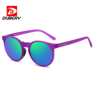 DUBERY D225, nuevas gafas de sol de moda con logotipo personalizado, gafas de sol polarizadas con revestimiento de espejo redondo, marco de PC, lentes Tac para conducción deportiva directa - Product Image 1