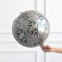 Balon Pola Leopard Zebra Harimau Jerapah Ular untuk Dekorasi Pesta Tema Safari Hutan 22 Inch Balon Foil 4D Motif Hewan