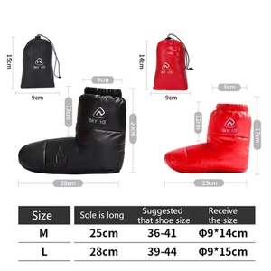 90% White Gooses Fluffy Down Feet Covers With Bag Camping Winter Warm Feet Cover Waterproof Warm Down <strong>Shoe</strong> Covers <strong>Tent</strong> Slippers - Product Image 4
