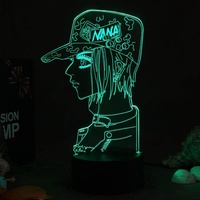 Lampe 3d Anime à capteur tactile, veilleuse