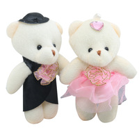 Manufacturers wholesale flowers bouquet bear cartoon plush doll wedding birthday gift couple bear