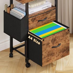 Vente directe d'usine, armoire de classement en <span class=keywords><strong>bois</strong></span> de style américain avec roulettes et support d'imprimante mobile - Product Image 3