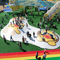 Aire de jeux gonflable personnalisée en forme de nuage blanc, sans moteur, avec coussin pour parc d'attractions intérieur, centre commercial