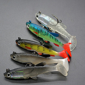 CHEERTY Leurre souple en silicone 9cm 14g, type Minnow coulant à queue en T, avec hameçons, motif Tasmanian Devil, pour Pêche au Silure et à la <span class=keywords><strong>Carpe</strong></span> en rivière et lac - Product Image 2