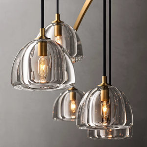 60" Large Round Industrial Restaurant Living Room Chandelier Big Modern Luxury Brass Crystal Chandelier For Hotel - Product Image 2