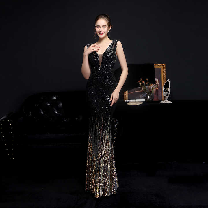 Elegant Long Sleeveless Prom Evening Gowns Fashion Dresses