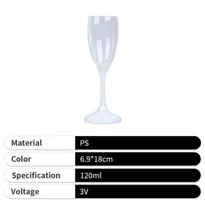 Flûtes à champagne en plastique pas chères, verres à vin lumineux créatifs à LED pour mariage - Product Image 4