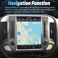 Radio Mobil Layar Vertikal Android Gaya Tesla 12.1 untuk Chevy Silverado GMC SIERRA 2014 - 2019 Head Unit GPS Navi Stereo