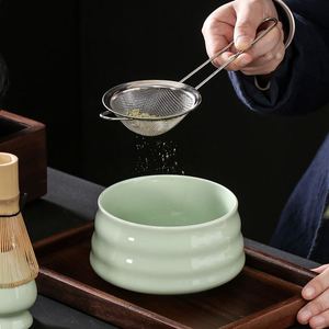 Luxury Porcelain Bowl Japanese Style Ceramic Set Matcha Whisk Bamboo Brush Color <b>Box</b> Packaging for <b>Tea</b> Ceremony - Product Image 5