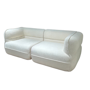Cream Style Comfortable <strong>Sponge</strong> <strong>Sofa</strong> <strong>for</strong> Small Apartment Living Room Nordic Flannel Cover Beauty Salon Clothing Store Rental - Product Image 1