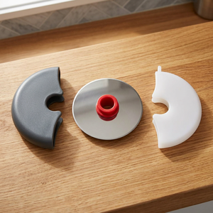 NOVISON Couteau à pizza manuel personnalisé en acier inoxydable avec lame en plastique, écologique, compatible lave-vaisselle, certifié CE - Product Image 2