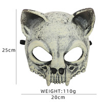 Nouveau Masque de Crâne en Os de Mouton 3D en PU, Taille Unique, Modèle Chinois, pour Halloween, Cosplay, Mascarade, Fête de Carnaval, Accessoire Transfrontalier