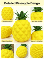 Jouet Squishy Géant Ananas Doux et Moelleux de 22 cm, 780 g, à Rebond Lent, Anti-Stress et Décompression, Boîte Mystère