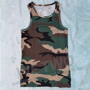 Camiseta sin mangas de camuflaje <span class=keywords><strong>t</strong></span>áctico de gran tamaño con estampado Dtg de punto de gofres, ropa de calle personalizada, camiseta sin mangas para hombre - Product Image 2
