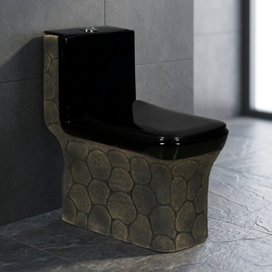 WC monobloc de luxe en céramique blanc, design moderne, petite taille, pour salle de bain, sanitaires contemporains - Product Image 3