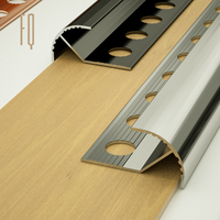 Profilé en aluminium anodisé doré sur mesure pour carrelage, profil flexible en aluminium pour nez de marche, bordure de carrelage métallique, profil de protection