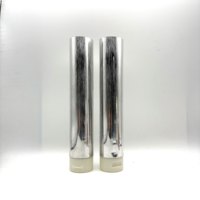 Tubes en aluminium brillant argenté de haute qualité personnalisables de 150 g avec couvercle en plastique pour crème pour le visage, teinture pour cheveux et pommade