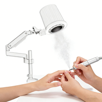 2025J Meilleur que 4BLANC PRO : Ensemble extracteur de poussière blanc pour pédicure et manucure, Station de protection ultime, Collecteur de poussière puissant pour salon