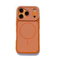 Étui de téléphone magnétique en PC givré mat, design luxueux, antichoc, avec grande fenêtre de visualisation pour 17/16/15 Pro Max