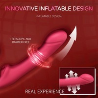 Vibromasseur télescopique à poussée, double pénétration, pour bien-être anal féminin, massage vaginal, point G, jouet sexuel pour femme et lesbiennes