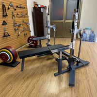 Station combinée Samtek Commercial Power Rack pour squats et développés couchés, idéale pour l'entraînement de force en compétition