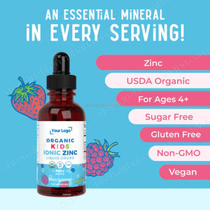 Suplementos orgánicos de la función inmune de los niños de Venta caliente Gotas líquidas de <span class=keywords><strong>zinc</strong></span> iónico en delicioso sabor a bayas - Product Image 3