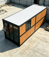 Casa Modular de 2 Pisos con Paneles Sándwich, Diseño Industrial Transpirable, Escalera Exterior y Terraza para Aplicaciones en Cocinas y Granjas